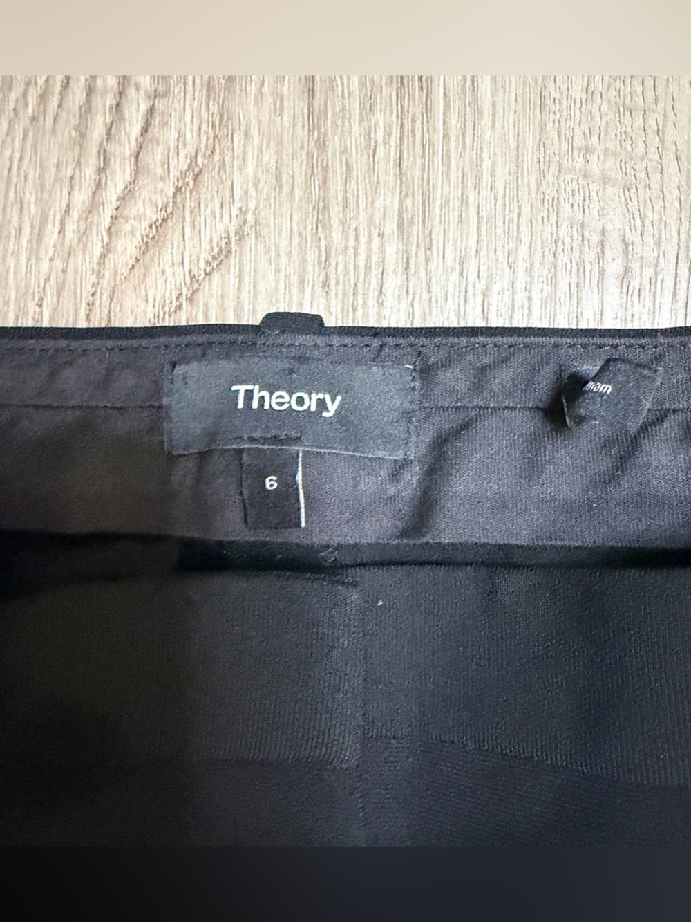 Theory Black Women's Dress Pants - Slim Tailored Waistband - Picture 3 of 8